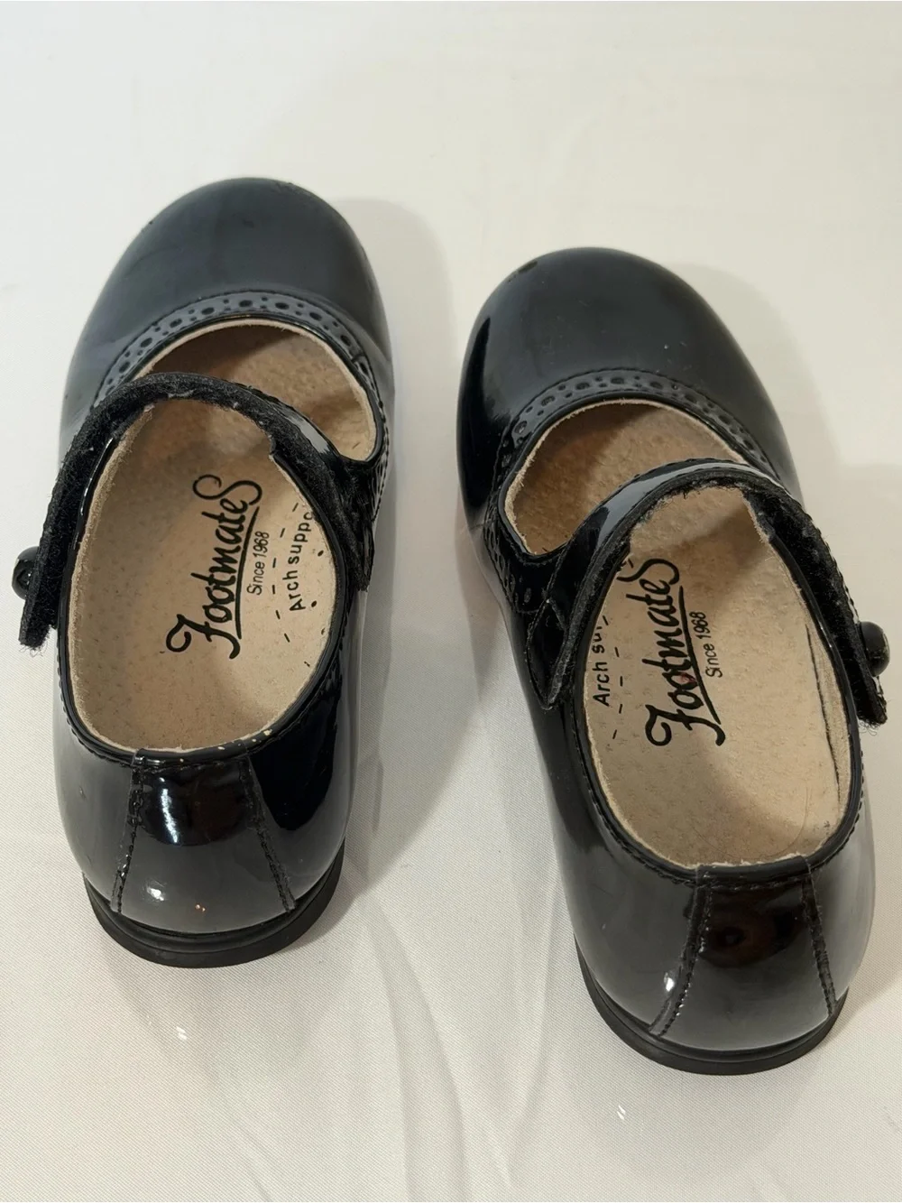 🖤 FootMates Girls Black Patent Mary Jane Dress Shoes | Size 10.5 🖤